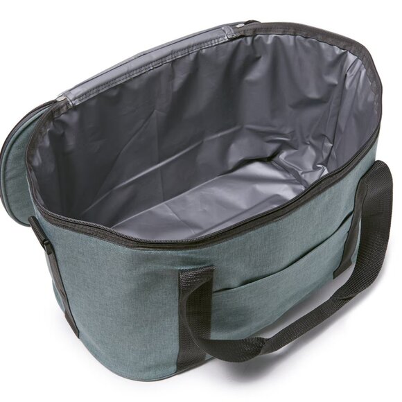 NWT DSW Blue Green Insulated Cooler Bag, Textured Aqua Large Picnic Tote Bag - Picture 4 of 12